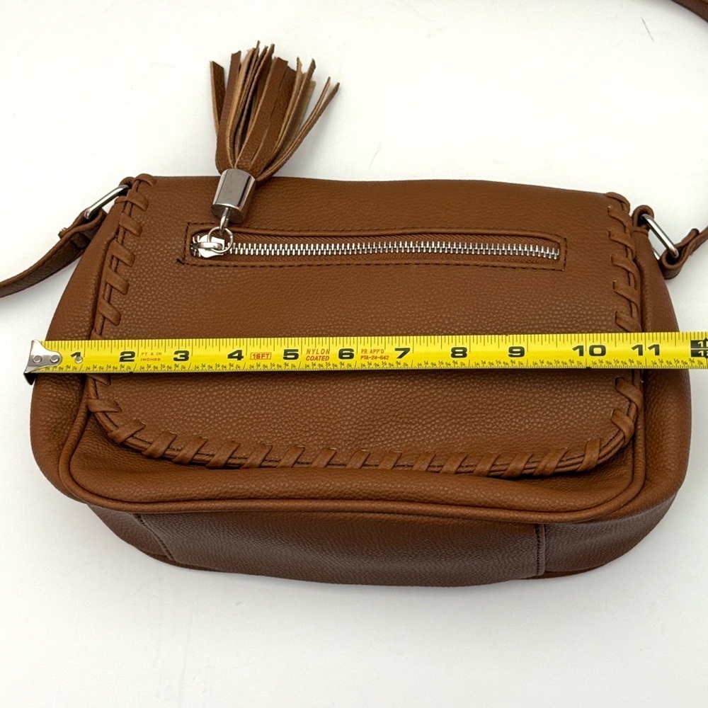Nine West Tan Crossbody Handbag with Tassel Design - Picture 12 of 14